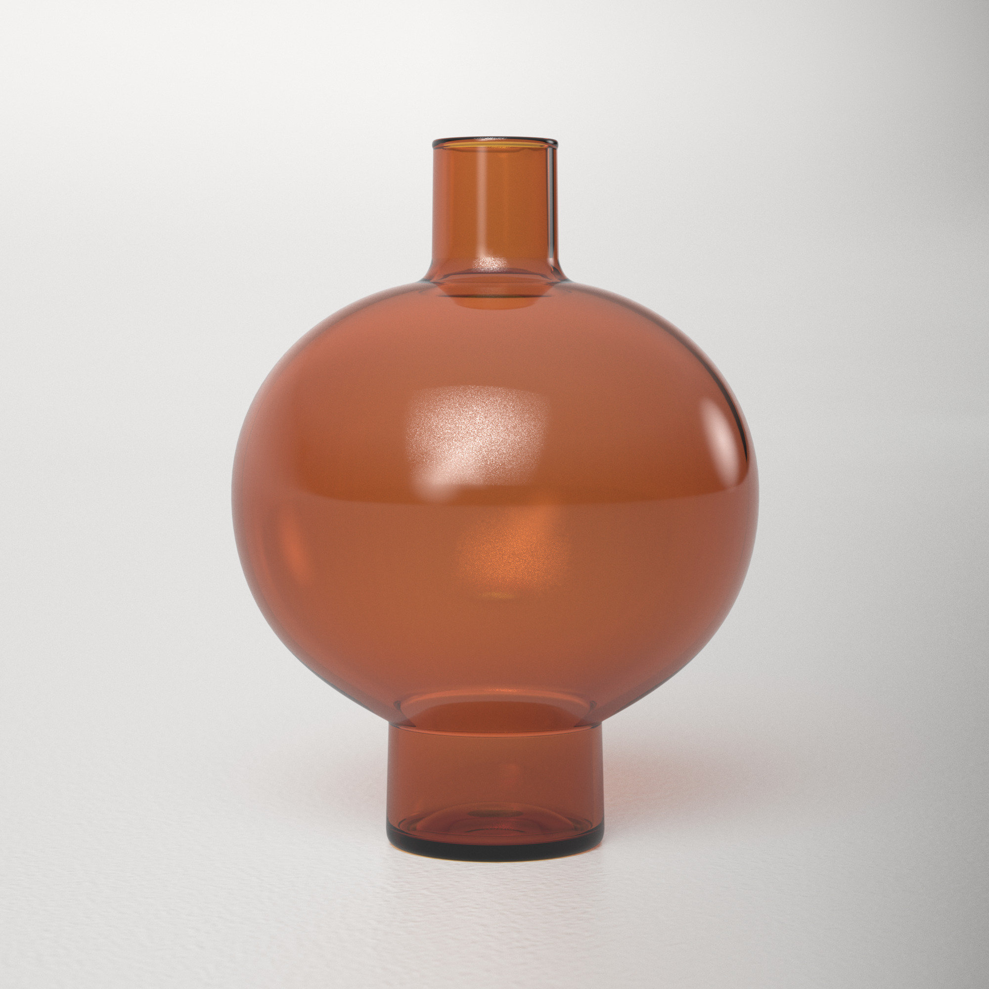Geri 7.85'' Glass Table Vase, Brown