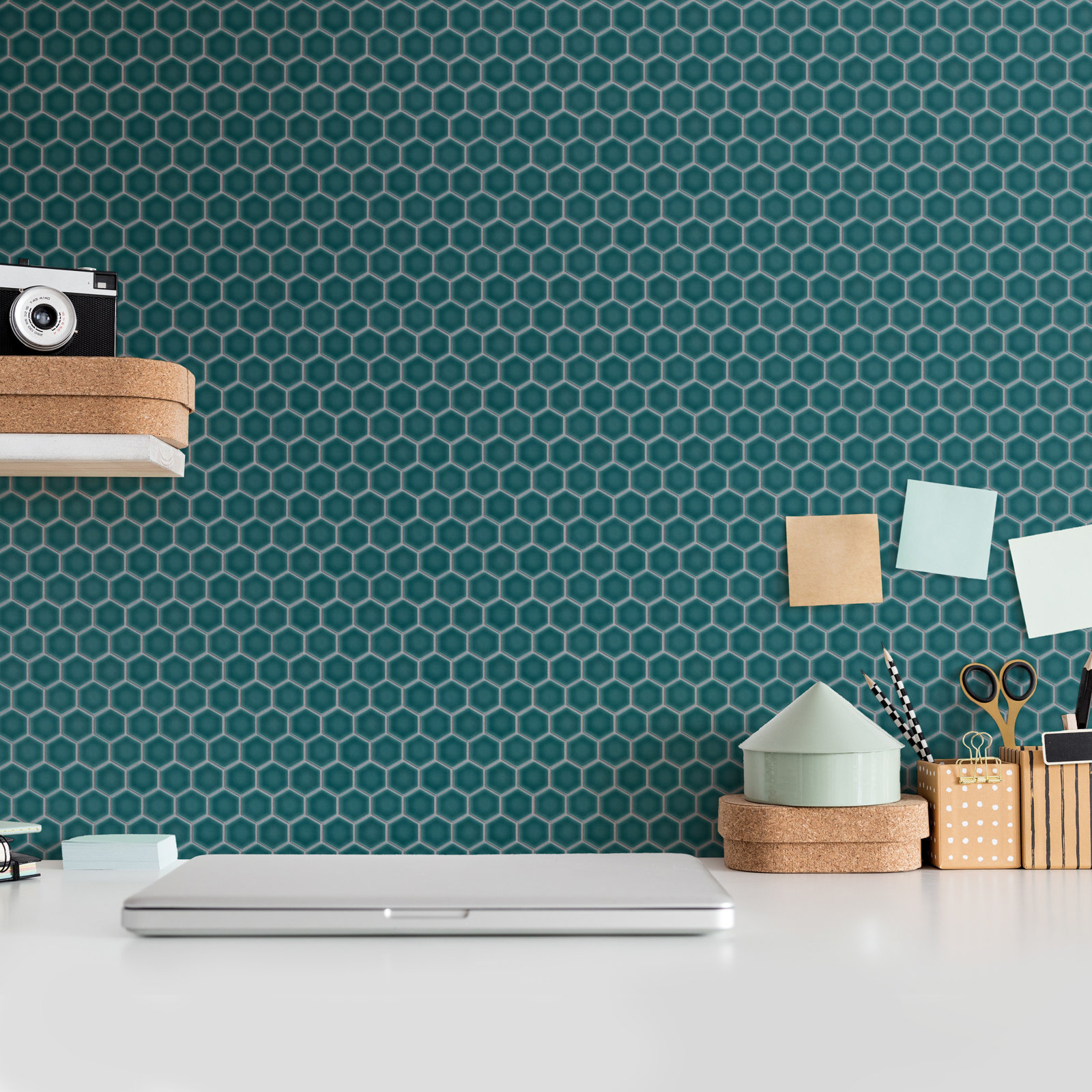 Tribeca 1" Porcelain Mosaic Tile, Jade