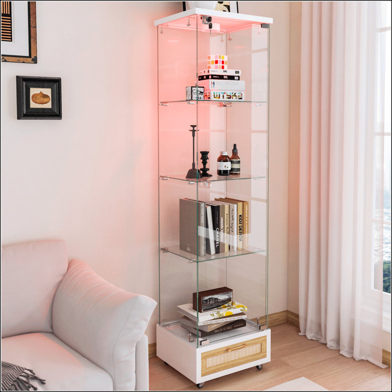 Vitrine moderne en verre, Blanc