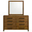 Commode et miroir de chambre à coucher 8 tiroirs Viper