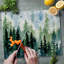 Planche à découper en verre trempé 3 po Tree Line 15 po x 12 po
