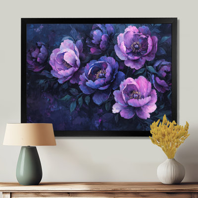 Mauve, pivoines et minuit, art mural III