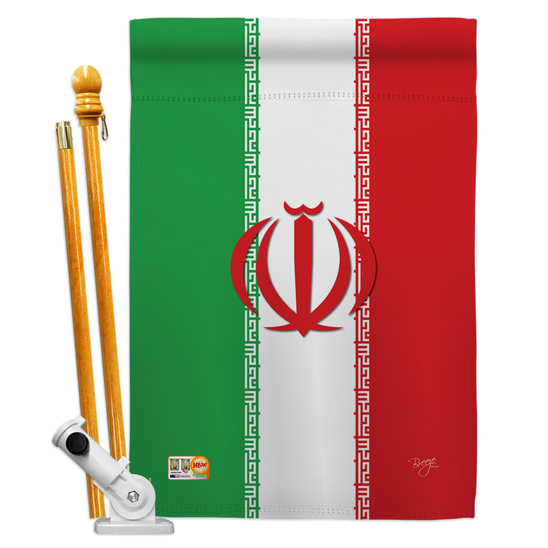 Double Sided 40'' H x 28'' W Polyester Flag Set
