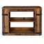 Îlot de cuisine rustique de 55 po avec tablettes de rangement, table de bar industrielle avec détails en métal noir et espace pour les jambes, table de pub peu encombrante pour les petites cuisines