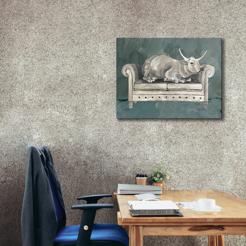 Toile épique Graffiti «Cowches 1» par Cindy Jacobs, 34 po x 26 po, H 26 po x l 34 po