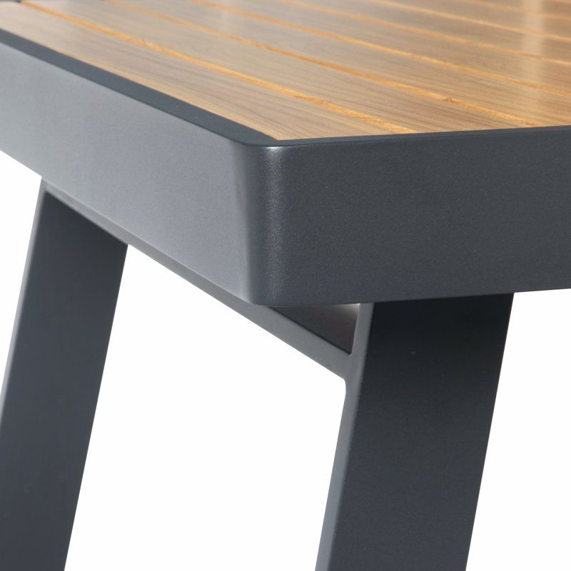 Nofi 4.0 Outdoor Dining Table With Teak Painting Tabletop, 2 - 4 Person Used