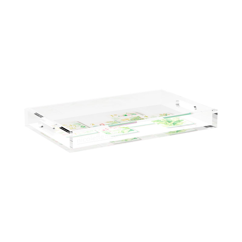 Mahjong Acrylic Decorative Tray, 17"W x 10.5"D x 2"H