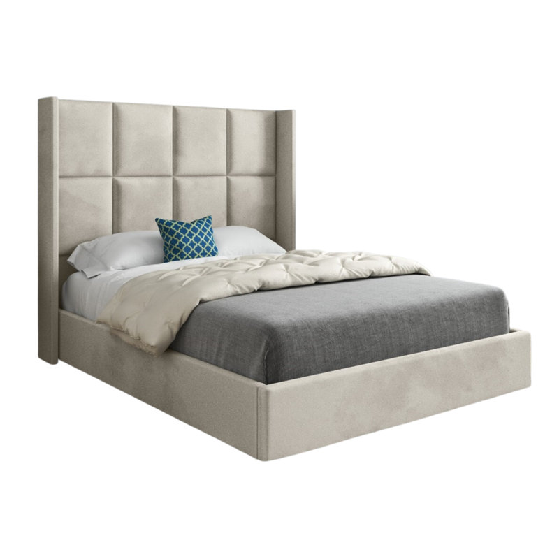 Anastajia Upholstered Bed, Double (4'6), Beige