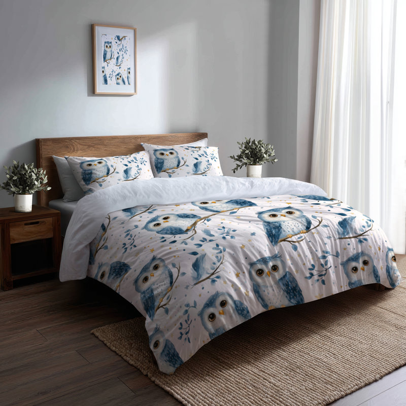 Ensemble de literie pour enfants 3 pièces - housse de couette et coussin décoratif Nocturnal, Très grand lit