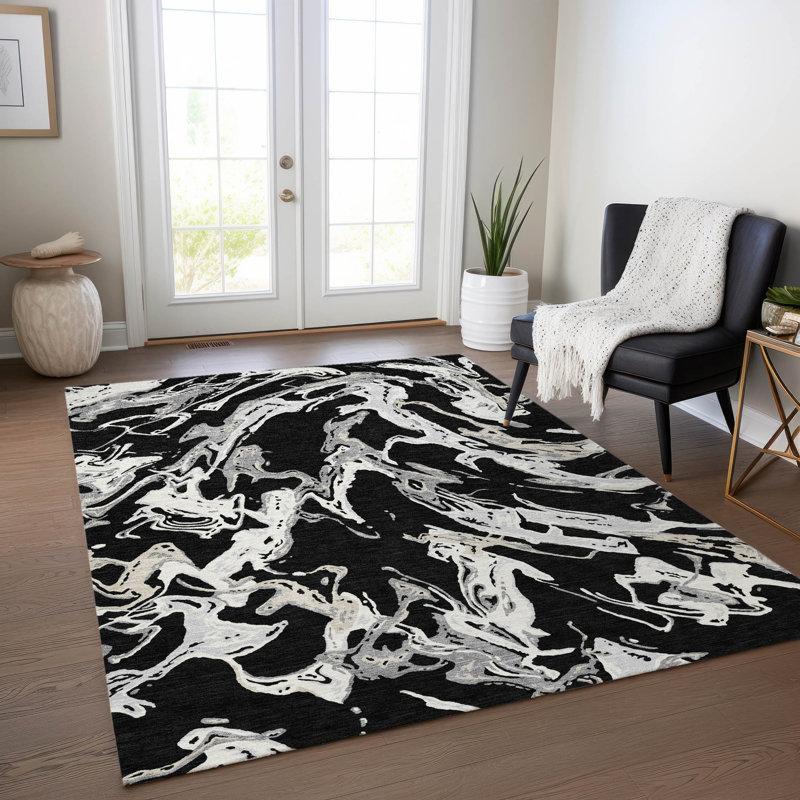 Machine Washable Indoor/Outdoor Chayden ACN1035 Rug, Rectangle 9' x 12'