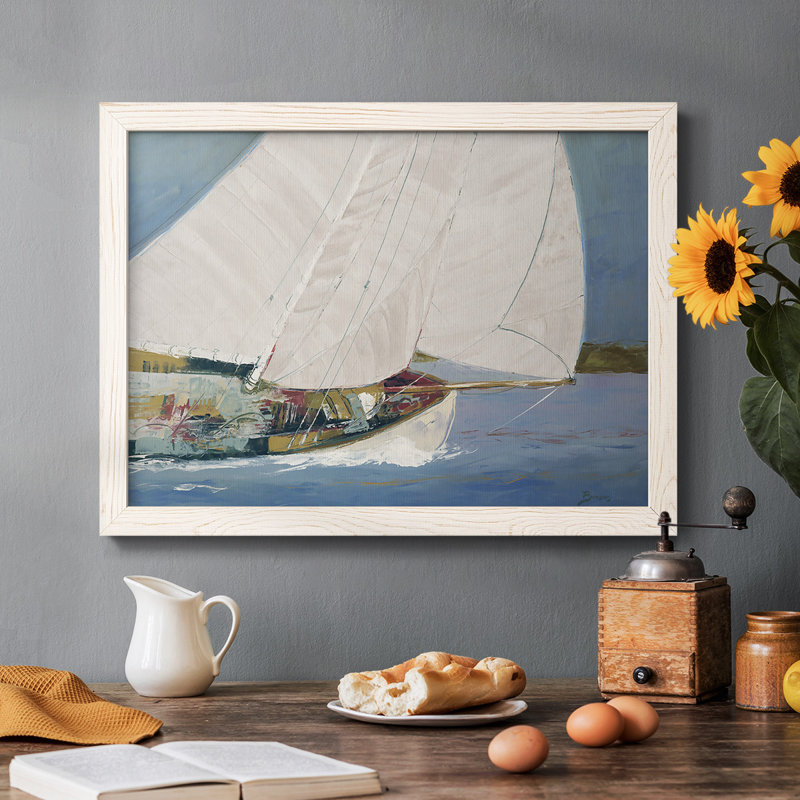 " LAKE SAILING ", White, 28" H x 42" W x 1.5" D