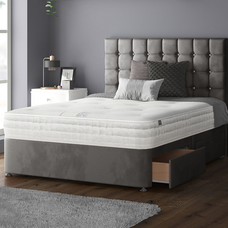 Rochester Upholstered Headboard, Grey, Super King (6')