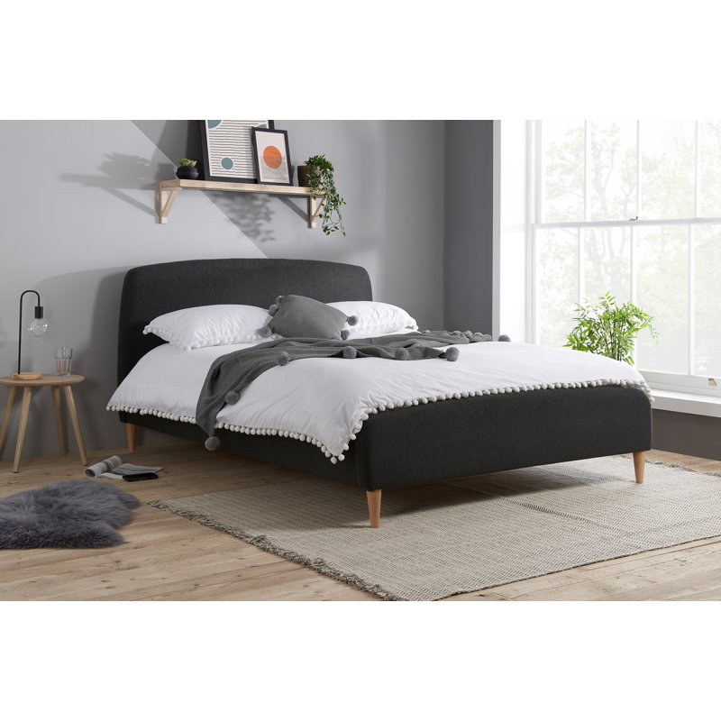 Beanfields Upholstered Bed Frame, Black, Double (4'6)