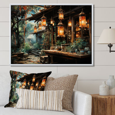 Japon Art Paper Lantern Glow IV - Japanese Canvas Wall Art