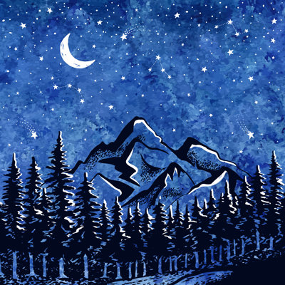 Adanac, nuit, fond, illustration sur toile, impression