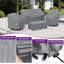 Housse de mobilier d'extérieur imperméable pour ensemble de conversation 4 pièces-1016389534