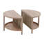 Ensemble de tables d'appoint courbées 2 pièces Stonyford
