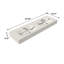 59 po x 18 po Lavabo de salle de bain double à fixation murale à surface solide avec trous de robinet en blanc mat