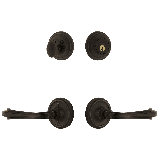 Nostalgic Warehouse Classic Rosette Entry Set with Fleur Lever