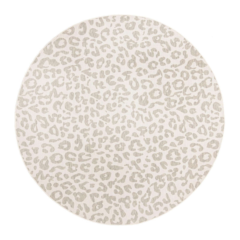 Tapis intérieur / extérieur en polypropylène tissé à la machine, Rond 10 pi