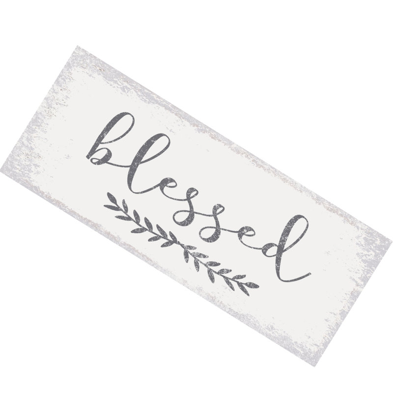 Blessed - Enseigne décorative en bois 4 X 10
