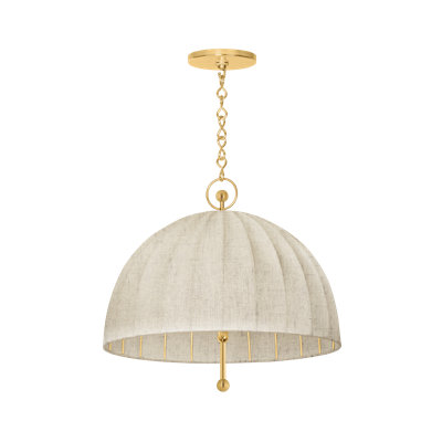 Luminaire suspendu Palmetto en laiton vieilli par Cortney Bishop