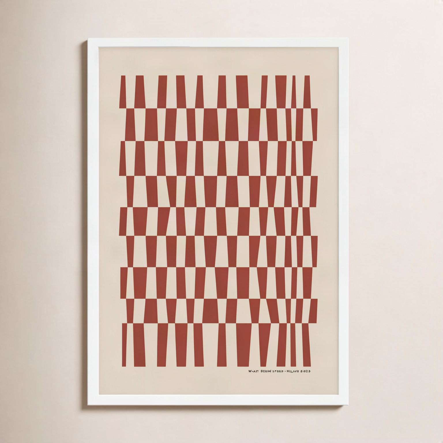 Vibrant Intersections 5 Print, White Framed, 30" H x 21" W