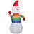 Christmas Inflatable Snowman in Rainbow Sweater