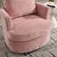 Fauteuil demi-tonneau pivotant à 360 ° - Rose - Design ergonomique-2068318846