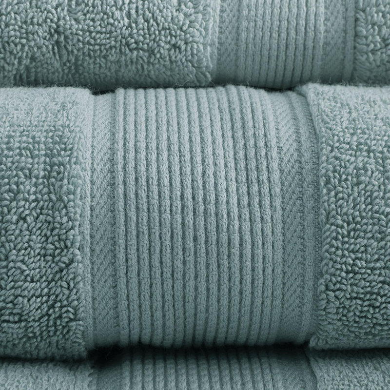 100% Cotton 8 Piece Antimicrobial Towel Set, Dusty Green