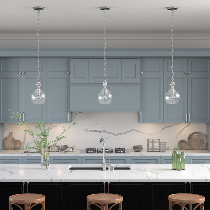 Verona 1 - Light Single Pendant, Seeded, Brushed Nickel
