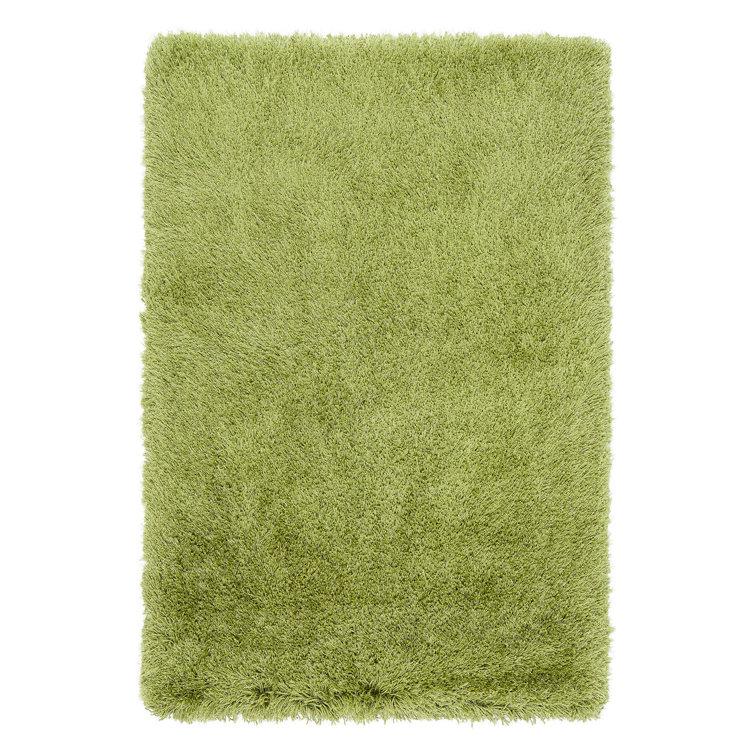 Beatty Shiny Shaggy Green Rug
