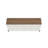 Abbey 2-Piece Modern 67" Sideboard and Décor Ribbed Tempered Glass Cabinet with Adjustable Shelves in Maple and Off White-756900440