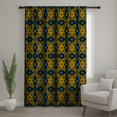 Rideaux ornementaux à motif floral, voilages et voilages à motif floral - 1 panneau