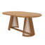 Table de salle à manger ovale moderne 72 "avec base à lattes Lido-852857812