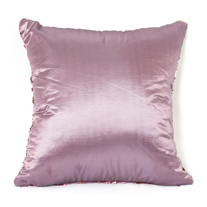 Housse de coussin réversible Bally, Doré, violet, Housse de coussin