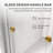 Royal 46 to 49 in. x 76 in. H Frameless  Double Sliding Shower Door with Two Finger Pulls in Satin Brass and 3/8 in. (10mm) Clear Glass-124535330-124535335