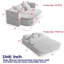 Lit convertible en mousse pour plancher de 21 po avec 4 coussins et coussin antidérapant, pour la chambre à coucher