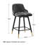 Tabouret de bar et de comptoir pivotant revêtu de velours-873056582-886128418