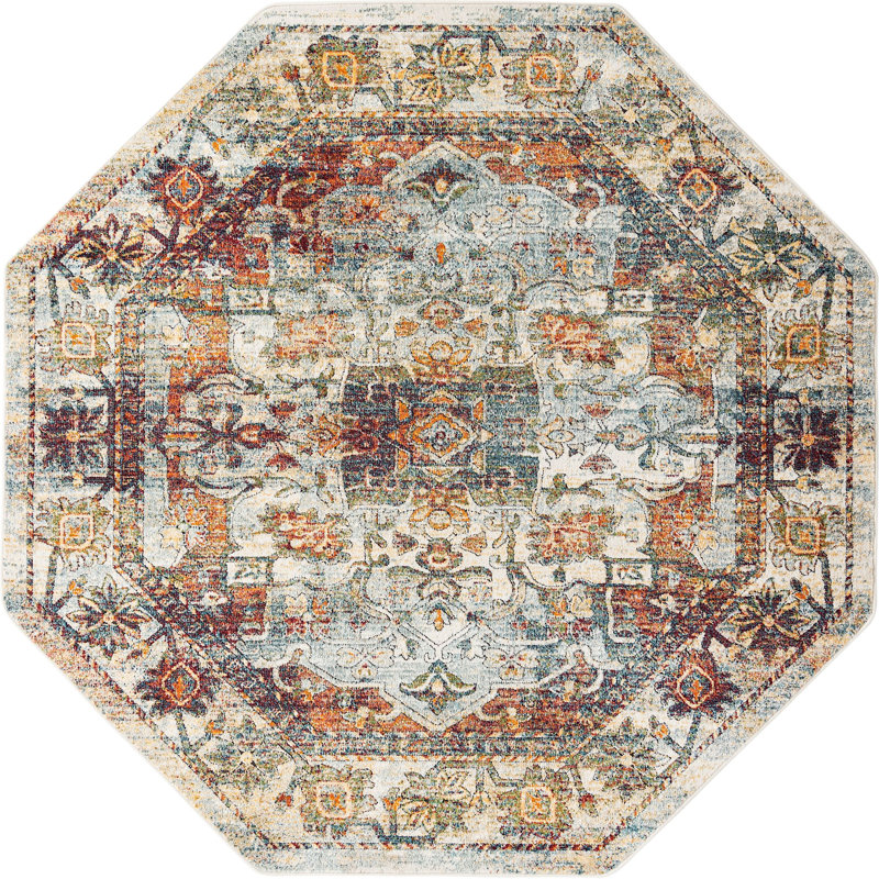 Mekalah Oriental Indoor Rug, Octagon 7'10"