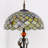 Tiffany-Style Stained Glass Floor Lamp, Antique Bronze Pole With Fish Scale Design - 70" Height, 16" Shade Width