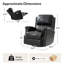 Fauteuil inclinable et oscillant pivotant traditionnel en cuir véritable Bouton-875396899