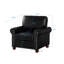 Chaise de salon simple avec pieds en bois-449991912