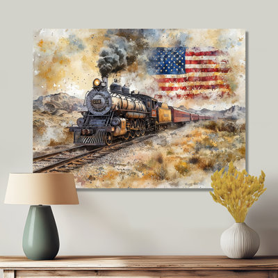 Transcontinental Railroad Completed II - USA Metal Wall Decor, Traditional Metal Art Print