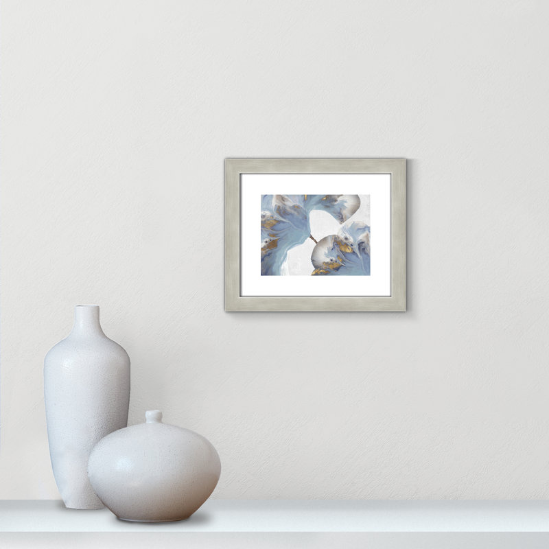 Space Inside " Space Inside II ", Warm Silver Framed, 30" H x 42" W x 1.25" D