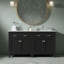 Meuble-lavabo 60 po avec lavabo double 60 po - tiroir escamotable, portes à fermeture en douceur, tablette en U-1584613604