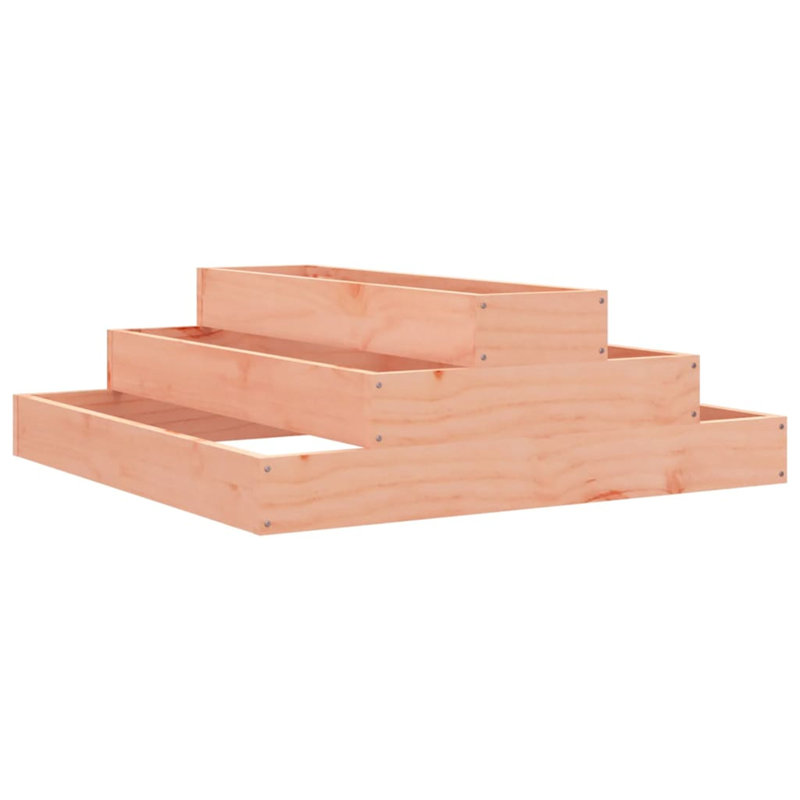 Anneclaar Self-Watering Wood Raised Garden Bed, Light Brown , 27cm H x 80cm W x 80cm D