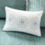 Housse de lit de jour réversible 6 pièces en bleu, simple, motif à médaillon, avec housse, 3 taies décoratives et coussin décoratif 6, ajustement pour matelas simple, chute de 15 pouces