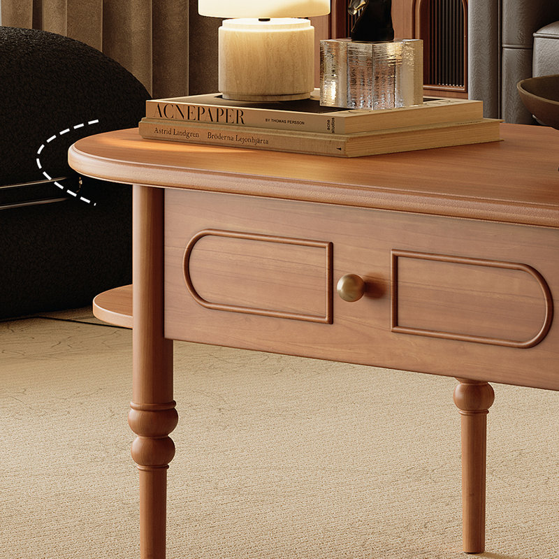 American style retro solid wood coffee table