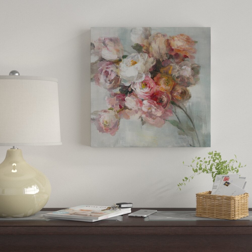 Winston Porter 'Blush Bouquet' Acrylic Painting Print on Wrapped Canvas ...